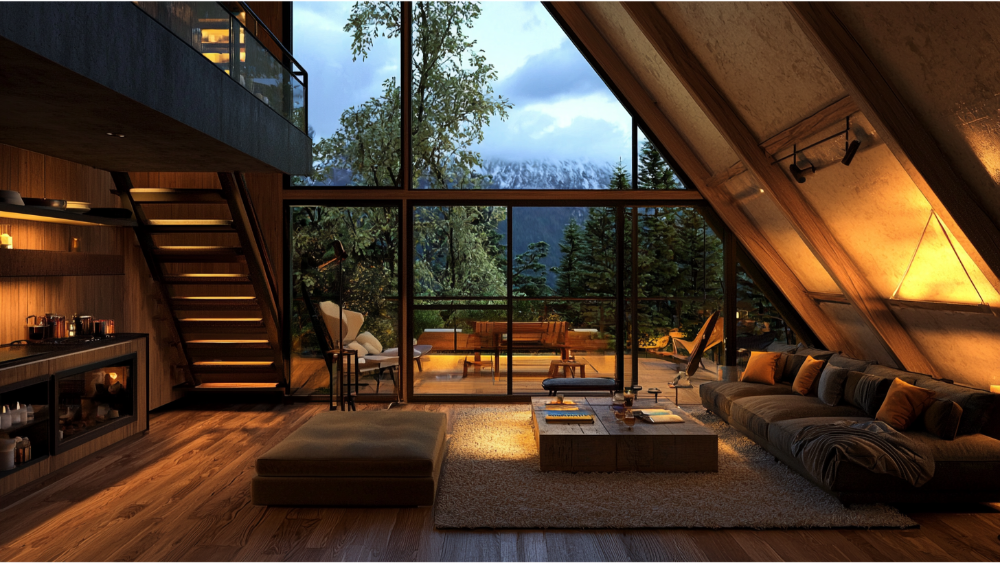 A-Frame interior design