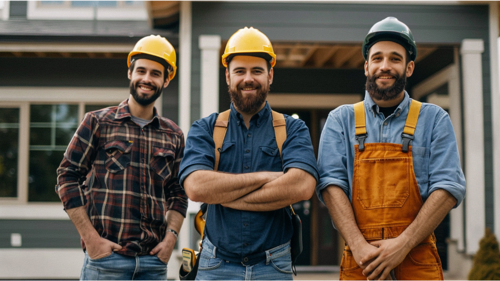 Three different builders