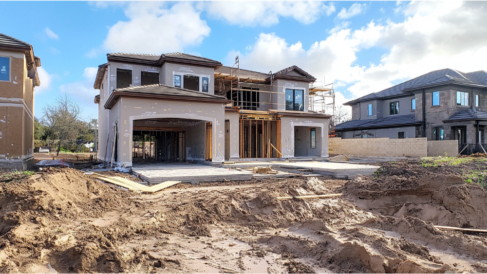 A house under construction