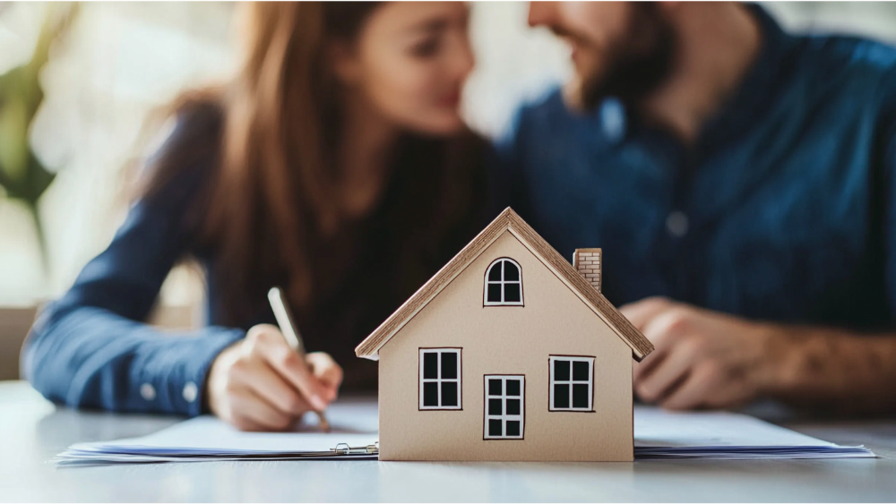 A couple designing their house