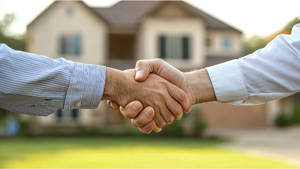 Two men shaking hands