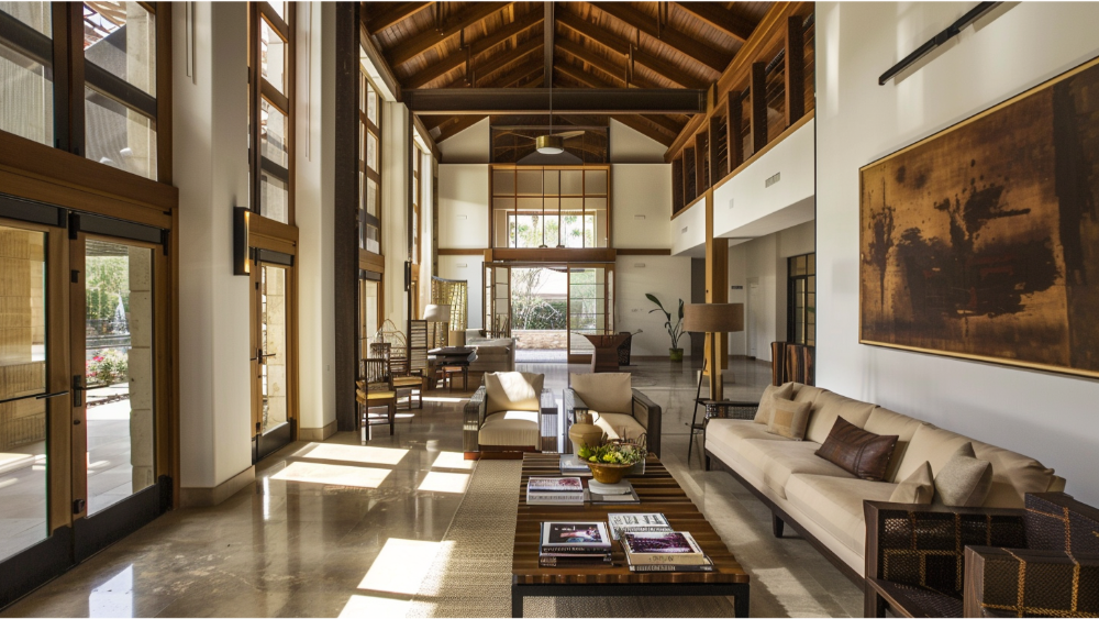 Tall ceiling interior