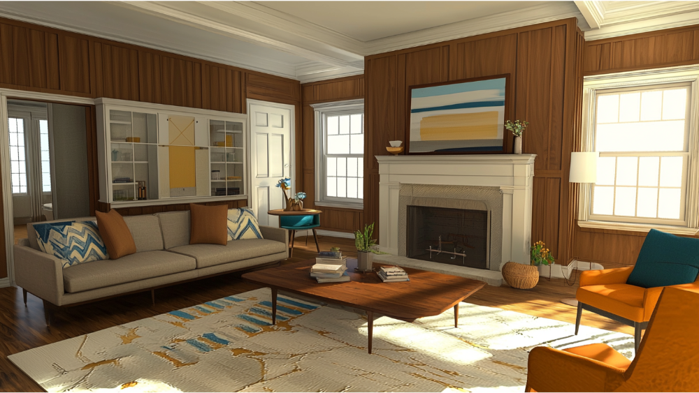 A remodeled living room