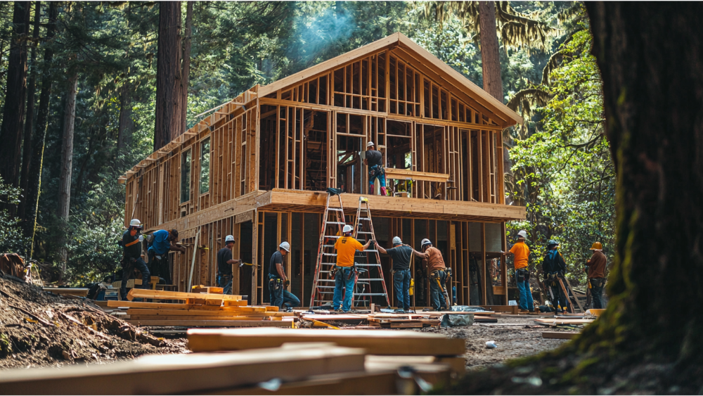 A team building a custom home