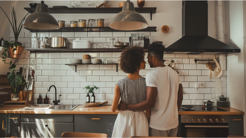 A couple in the kitchen