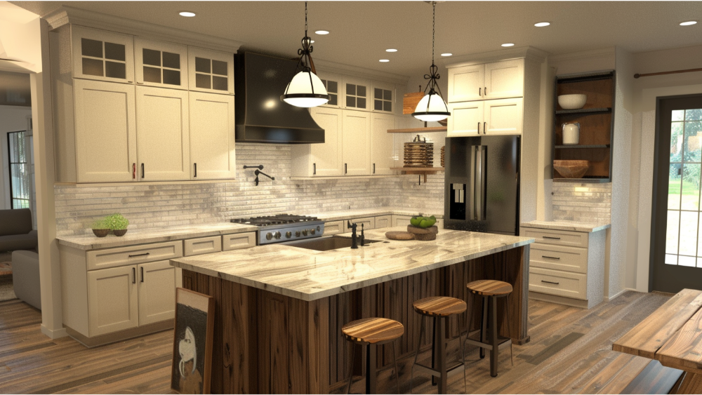 A kitchen remodel