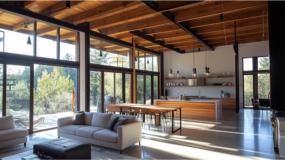 The interior of a home that is energy efficient