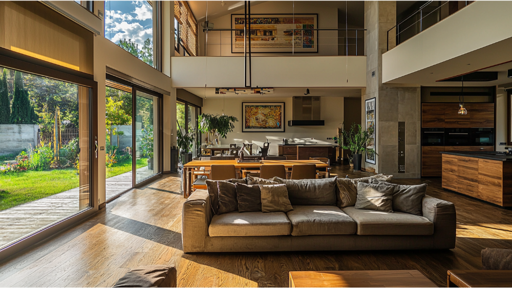 The interior of a home that is energy efficient