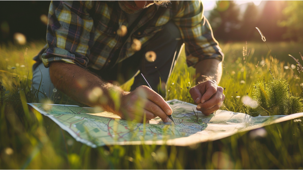 A man finding land