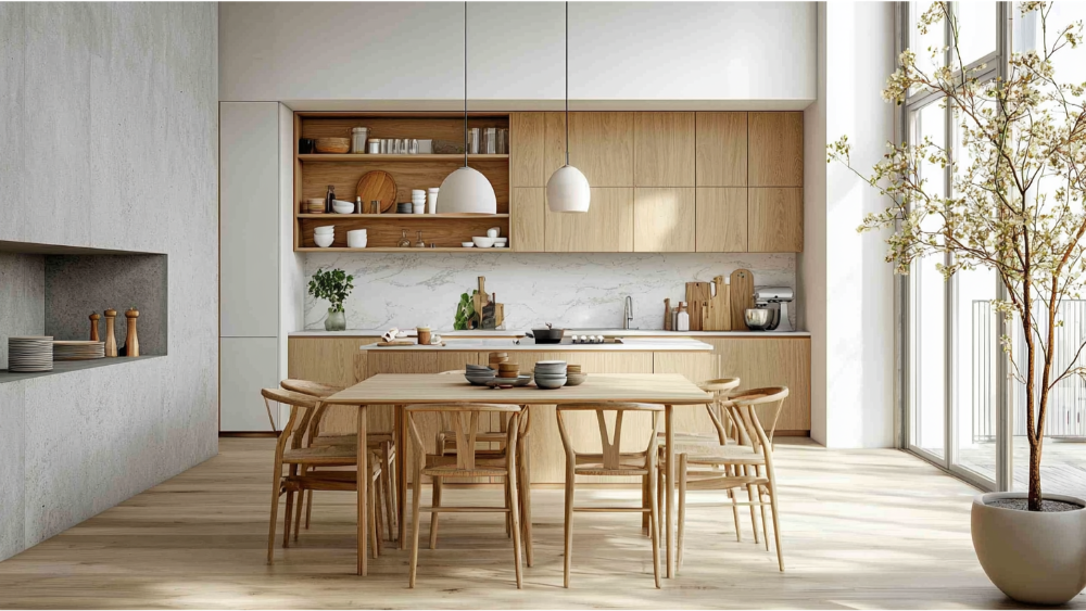 Scandinavian interior design in the kitchen