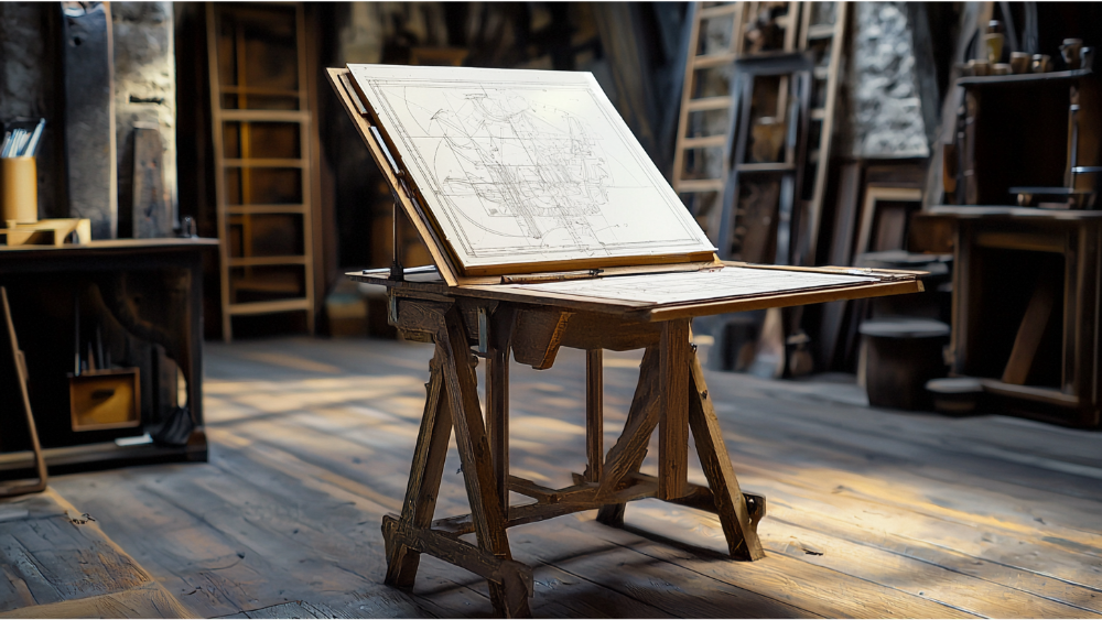 A drafting table