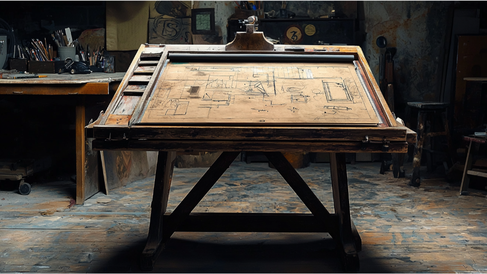 A drafting table