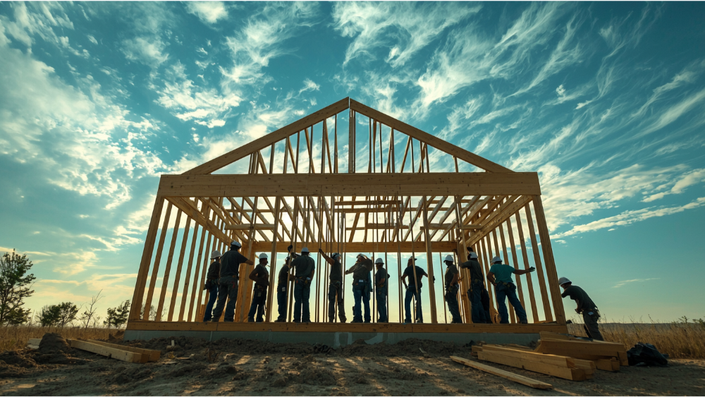 A team building a custom home