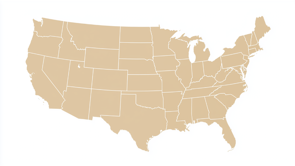 A map of the United States